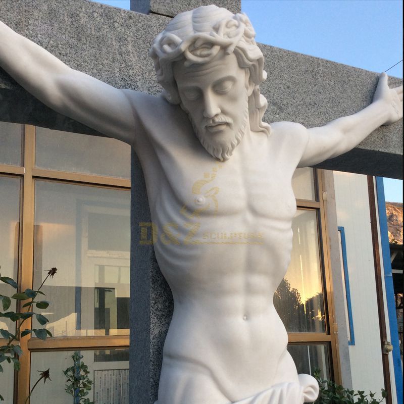 Famous Stone Jesus Statue With Cross