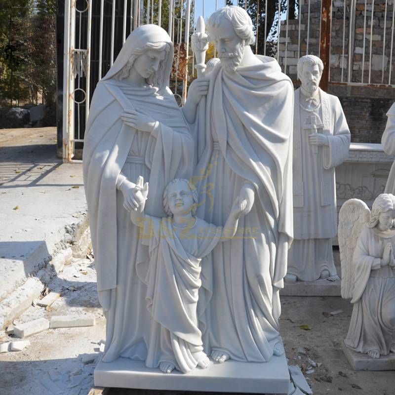 white outdoor large holy family garden statue for sale