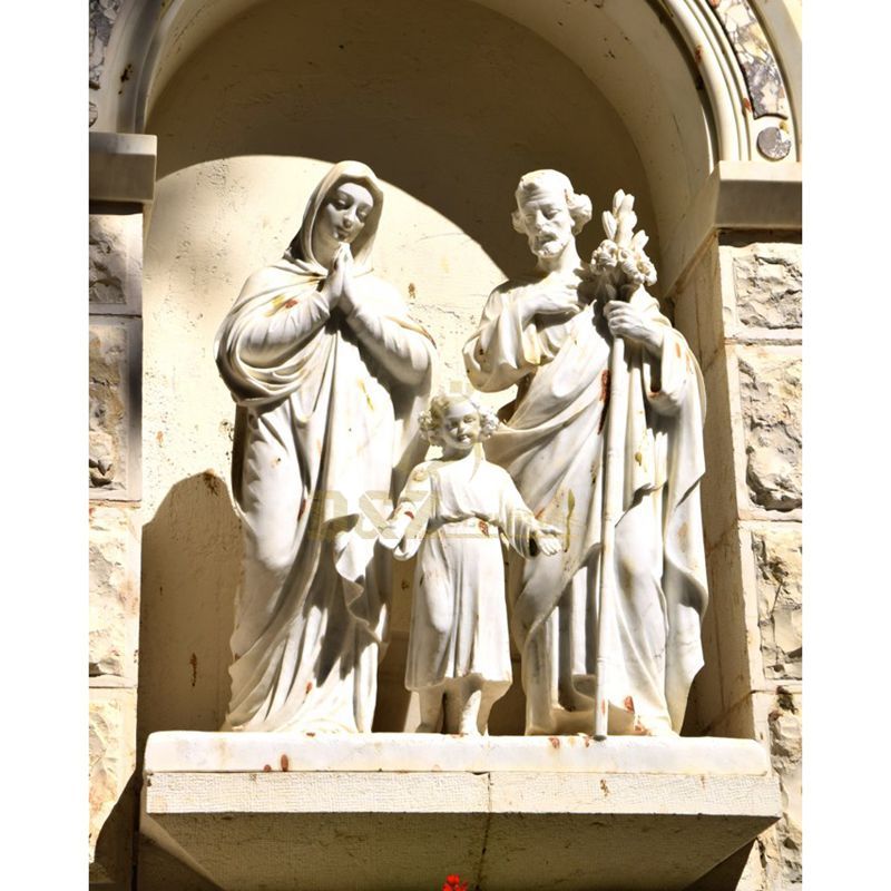 Religious Stone Marble Holy Family Statues