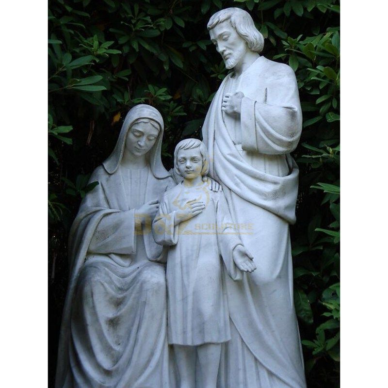Religious Stone Marble Holy Family Statues