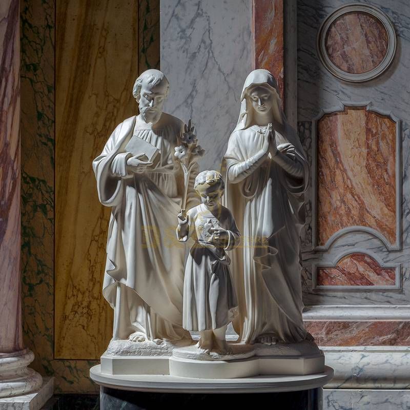 Outdoor Marble Holy Family Statue