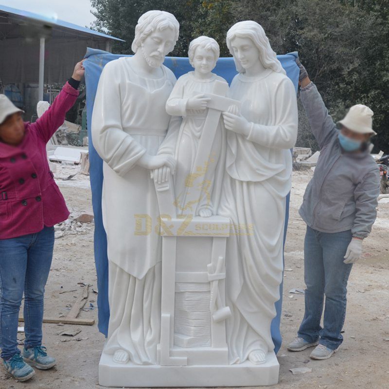 High Quality Natural Stone Holy Family Statue