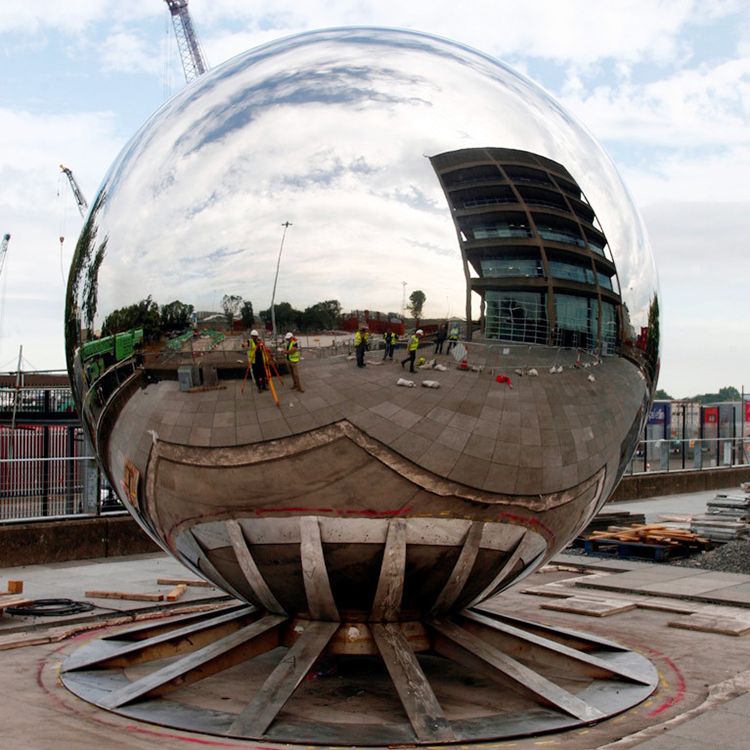 Stainless steel spray water drop sculpture