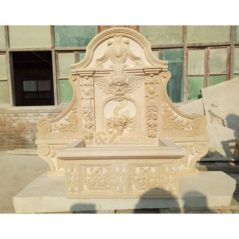 Garden Decoration Marble Water Wall Fountain With Lady Statue