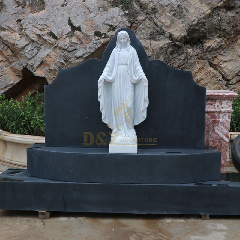 Angel Wings Granite Tombstone Design