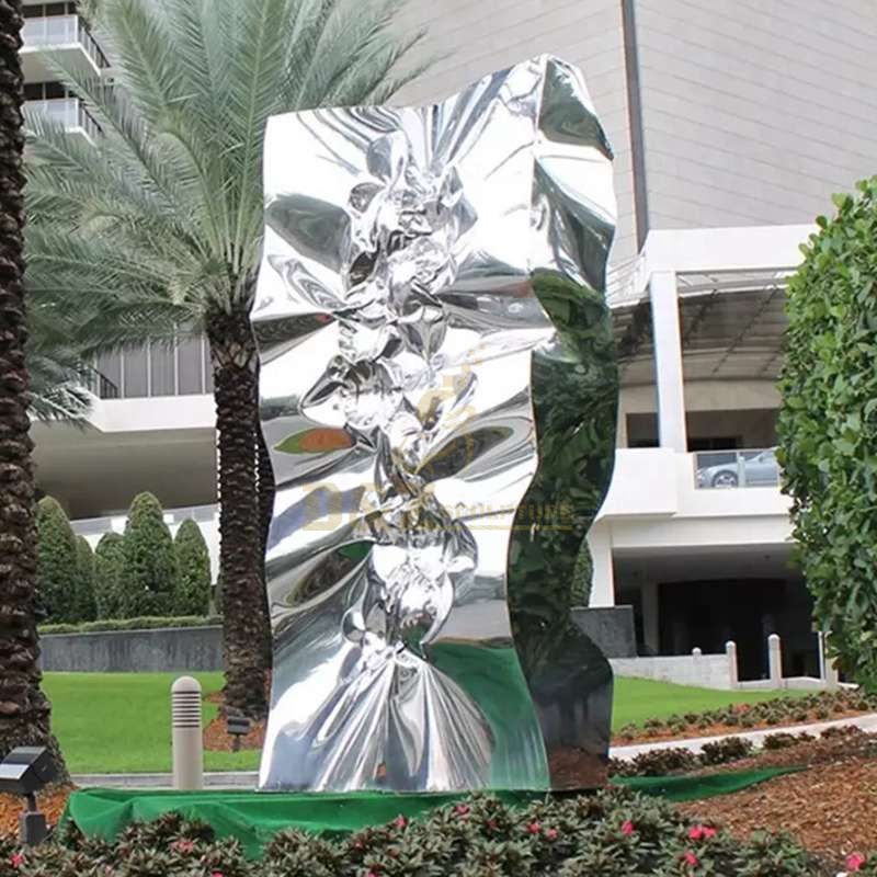 Outdoor City Large Size Mirror Polished Stainless Steel Sculpture