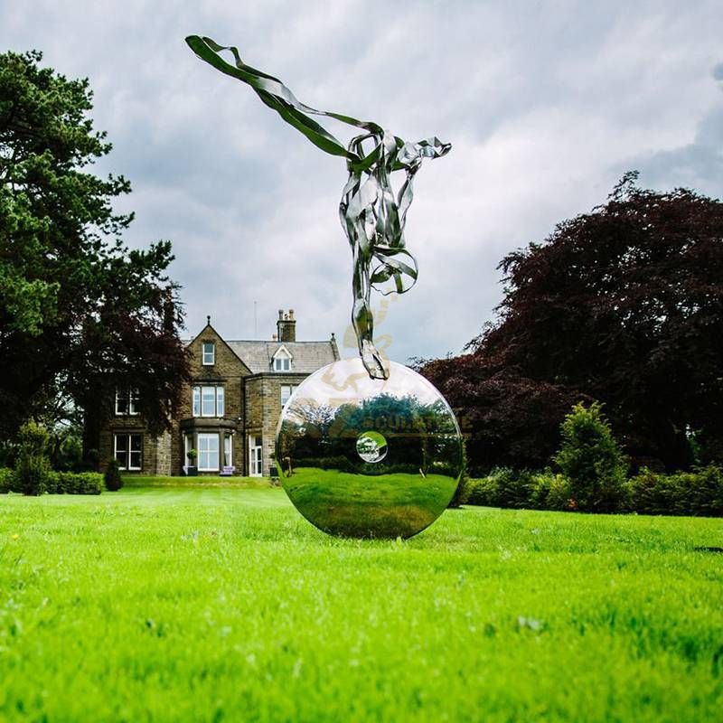 Mirror garden stainless steel modern abstract sculpture
