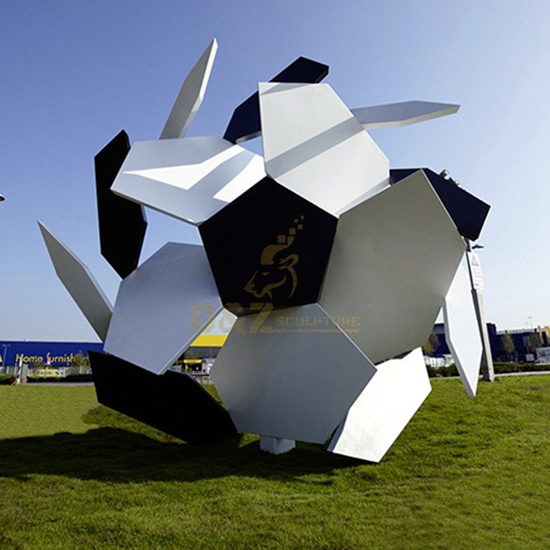 outdoor metal garden art wholesale football sculpture