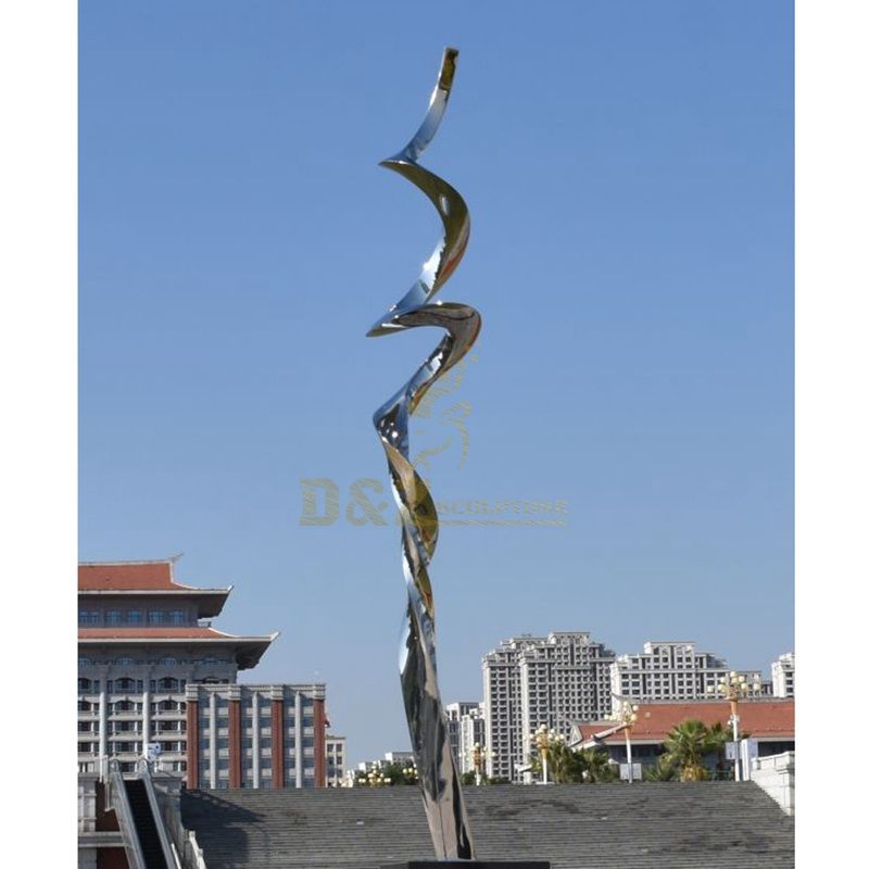 High polished abstract stainless steel sculpture