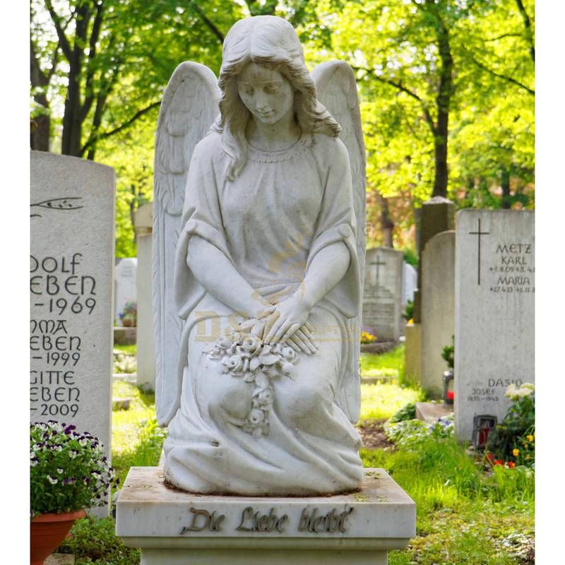 Kneeling Weeping Angel Headstone