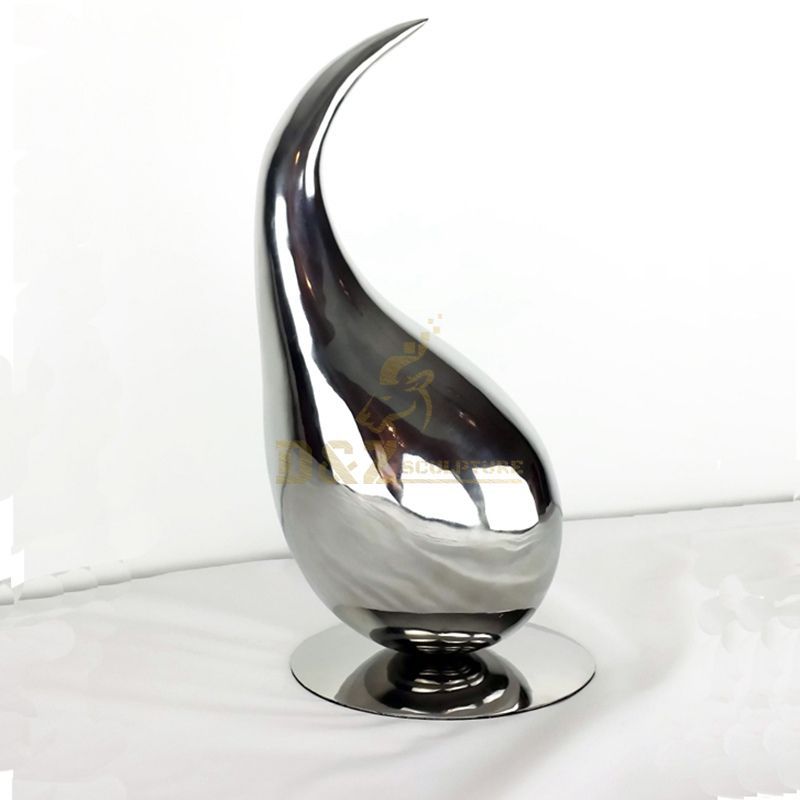 Modern Vivid Stainless Steel Metal Dropping Water Spraying Sculpture