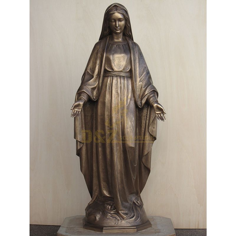 Handmade Outdoor Exquisite Bronze Virgin Mary Statue