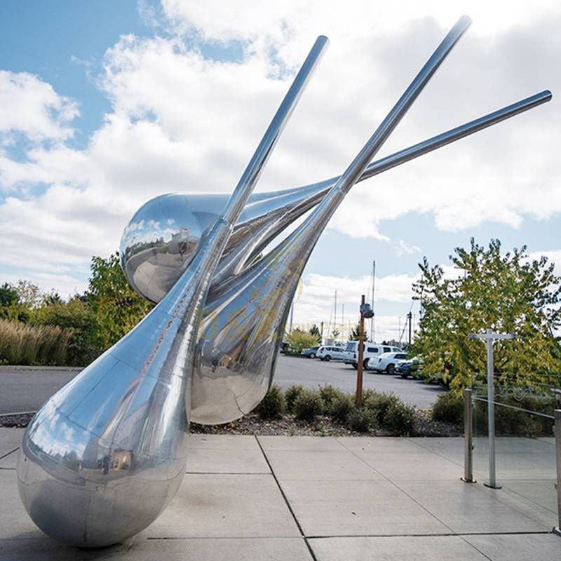 Park Decoration Stainless Steel Drop Sculpture for Sale