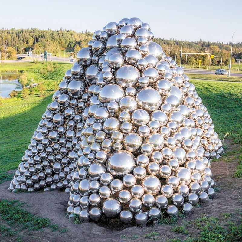Outdoor Metal Art Stainless Steel Ball Sculpture