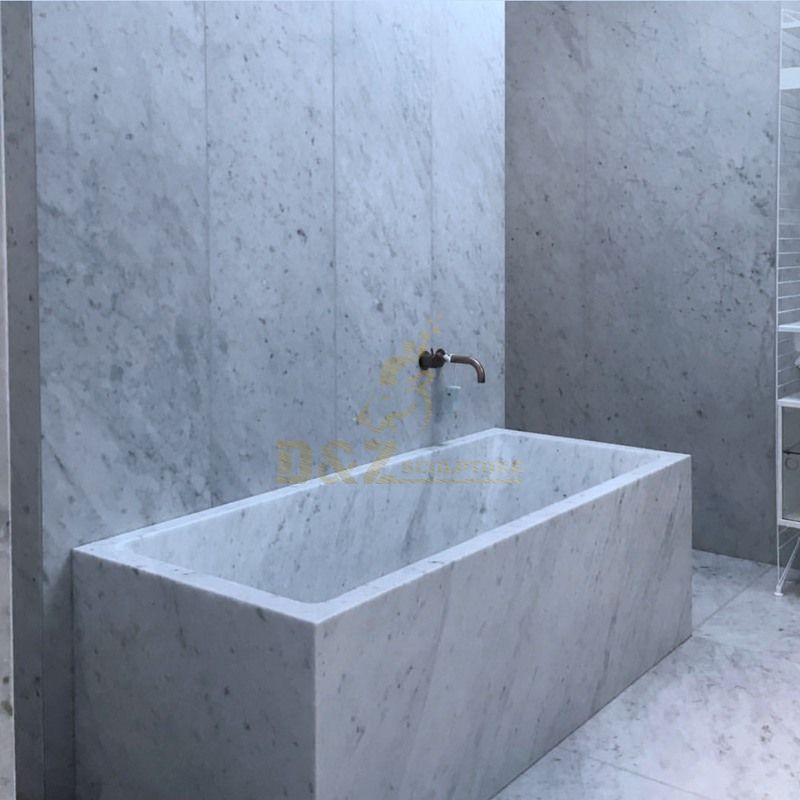 Modern White  Natural Stone Bathtub