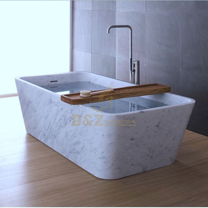 Modern White  Natural Stone Bathtub
