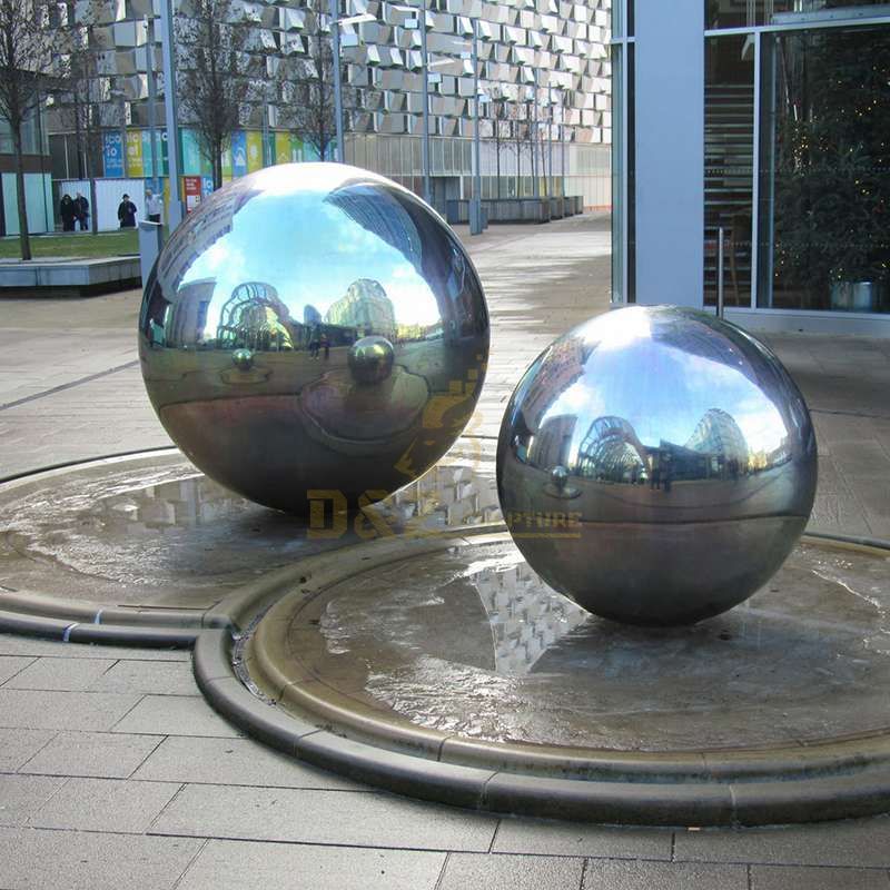 large size ball mirror polished stainless steel sculpture