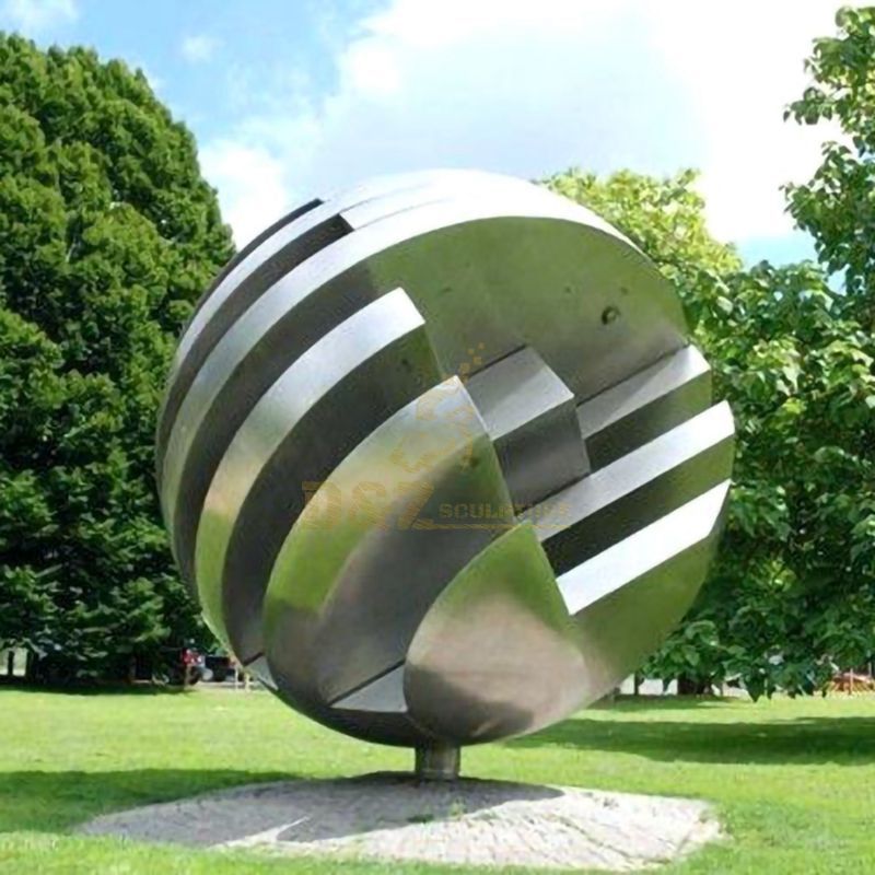 Stainless steel abstract ball city sculpture