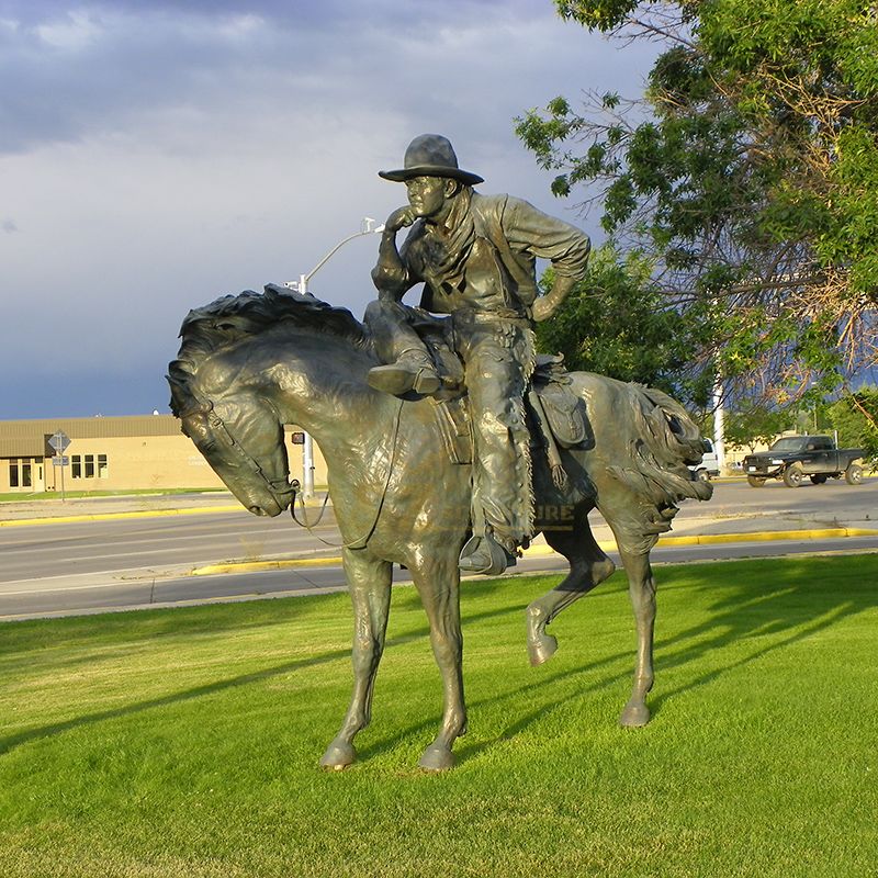 outdoor cowboy statue