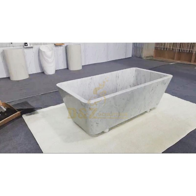 Natural Stone Lion Head Marble Bathtub