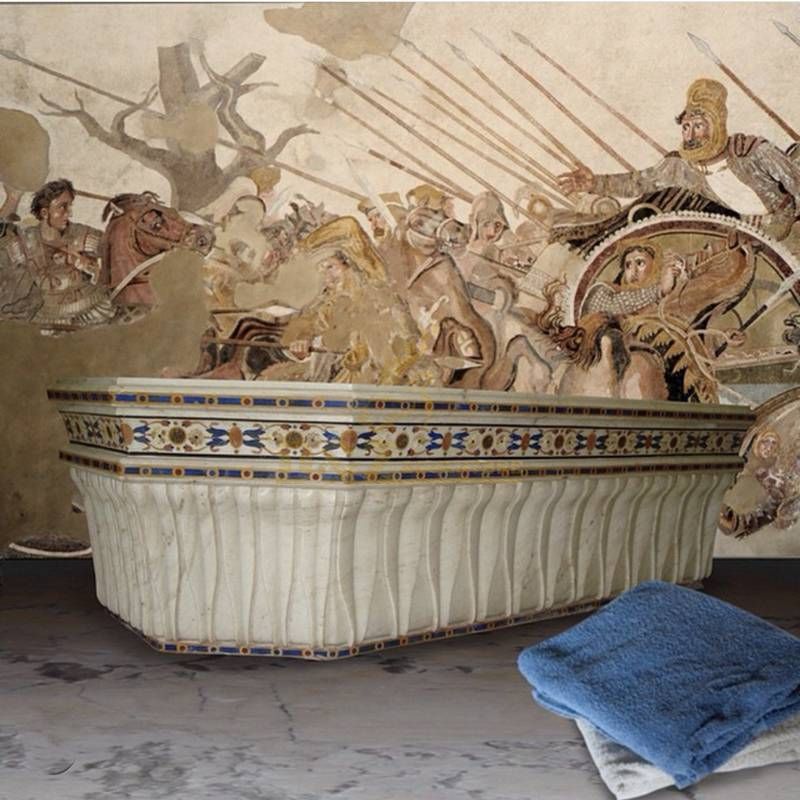 Freestanding Stone Marble Sculptural Soaking Bath Tub