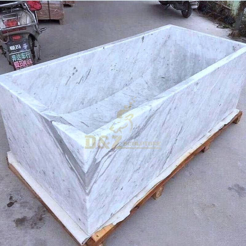 Freestanding Stone Marble Sculptural Soaking Bath Tub