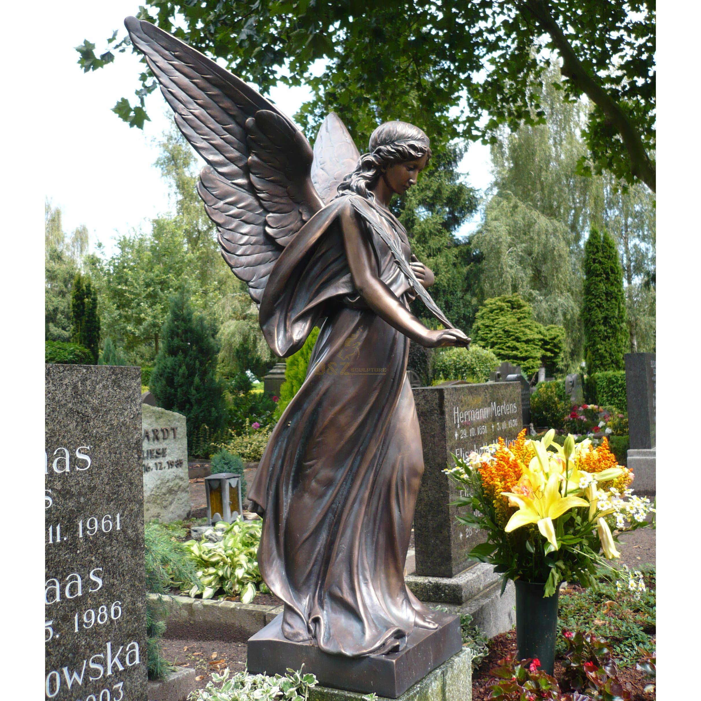 life size weeping angel garden statue
