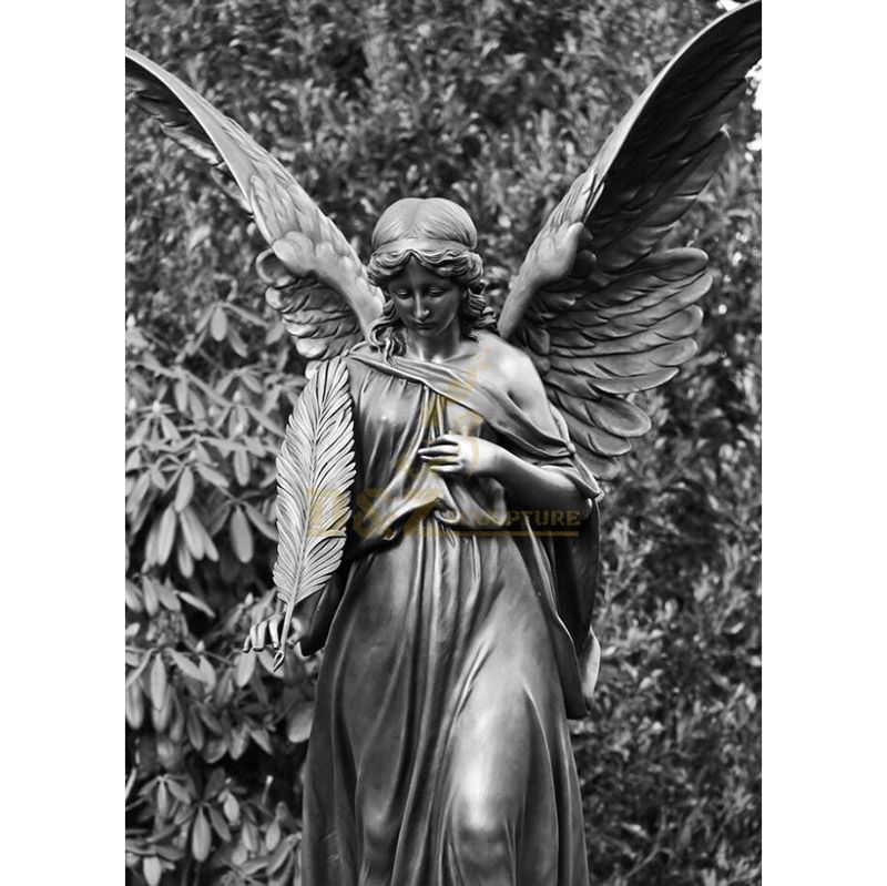 winged sad bronze statues angel