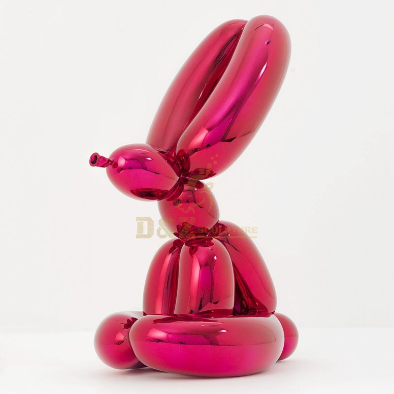 Modern life size stainless steel rabbit statue