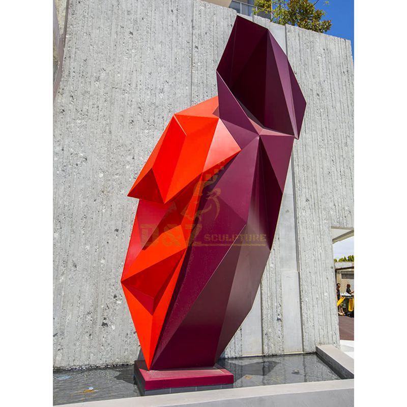 Stainless steel colorful moasic city sculpture
