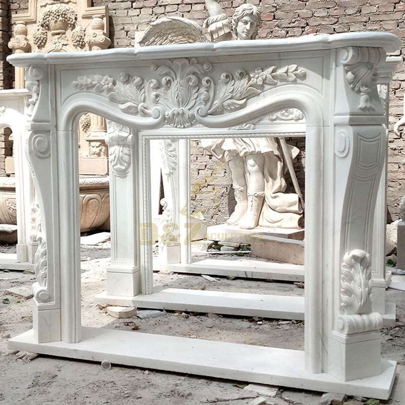 High Quality Luxury White Natural Stone Fireplaces