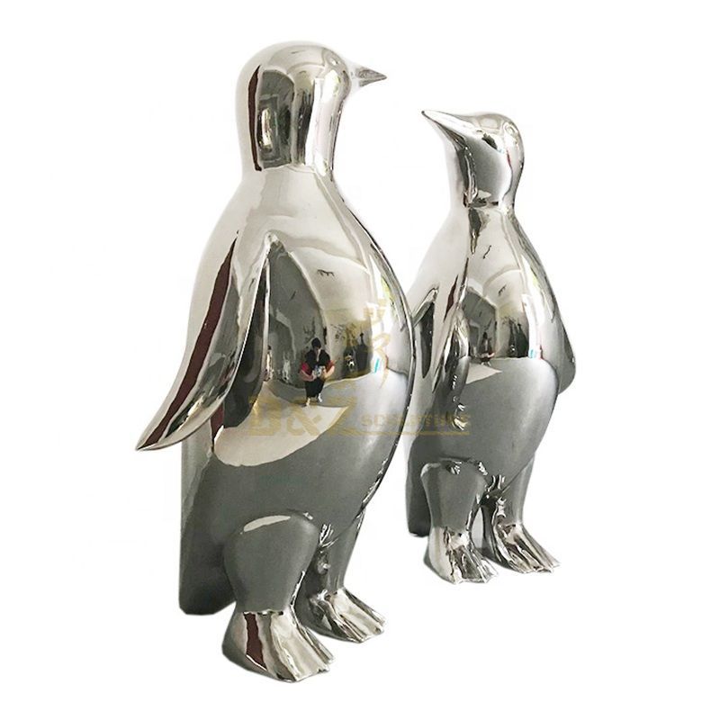 Stainless steel Penguin sculpture animal sculpture