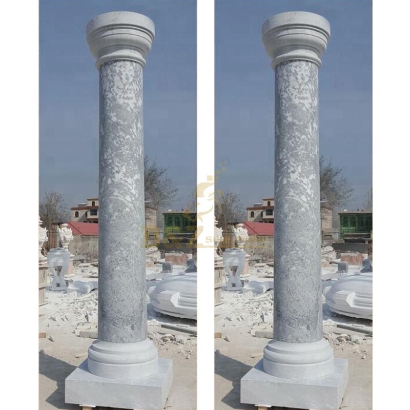 Building And Decoration White Stone Roman Columns