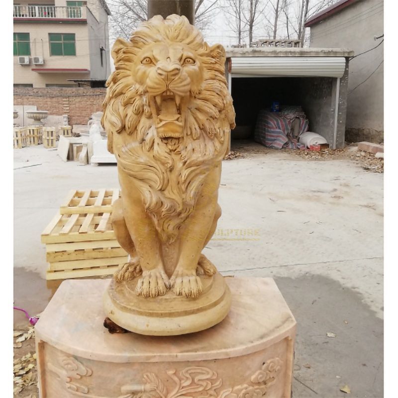 Garden Sculpture Life Size Carved Stone Animals Lion