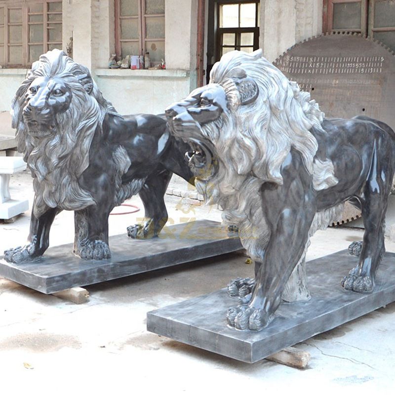 Garden Sculpture Life Size Carved Stone Animals Lion