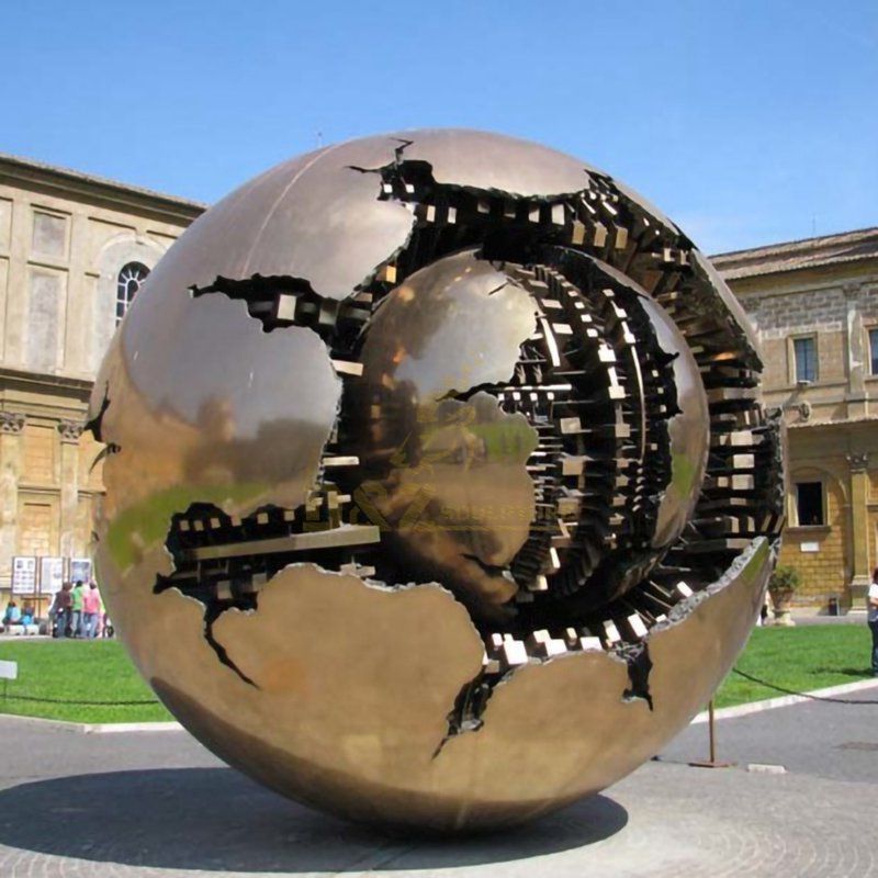 Outdoor Metal Stainless Steel Globe Sculpture for Sale