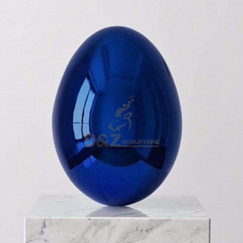 High polished steel balloon egg sculpture
