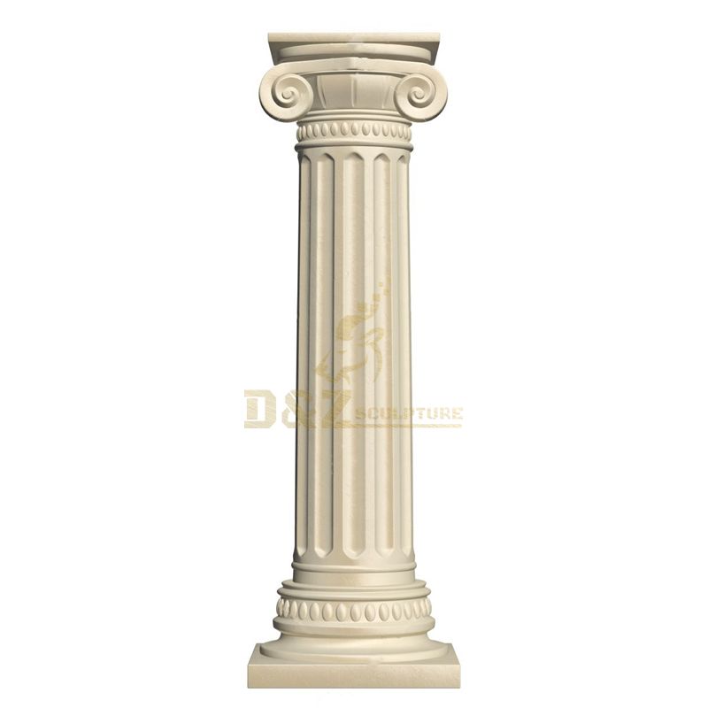 Outdoor Garden Ornaments Marble Roman Pillar