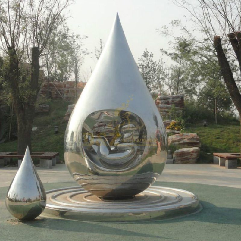Handmade water drop Stainless Steel Sculpture
