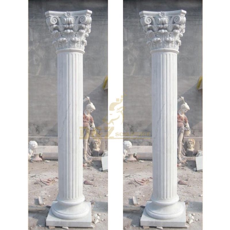 Outdoor Garden Ornament Roman Stone Columns