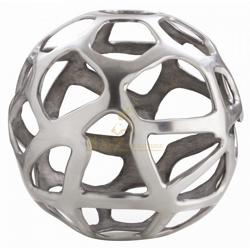 Stainless steel hollow ball sculpture