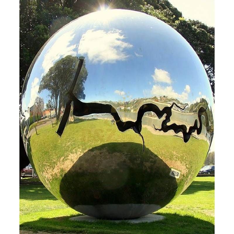 Home decoration mirror stainless steel ball sculpture