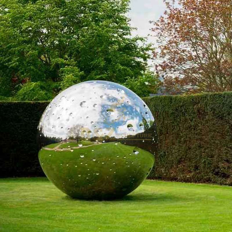 Outdoor garden stainless steel ball sculpture