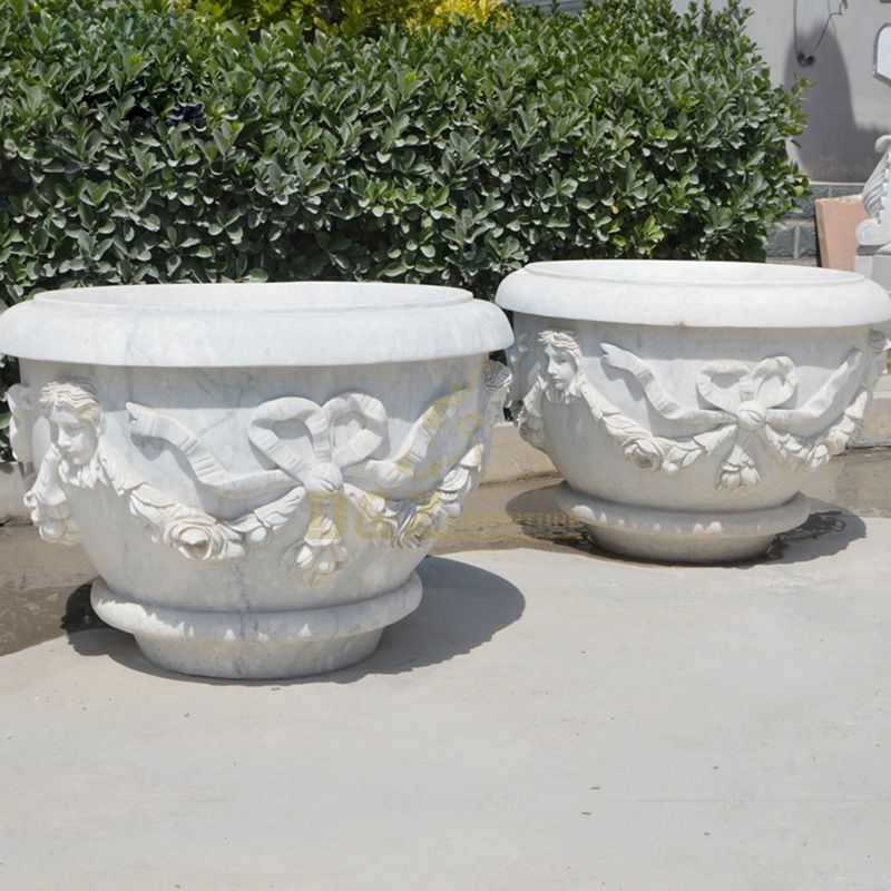 Natural Stone Large Size Garden Flower Pots