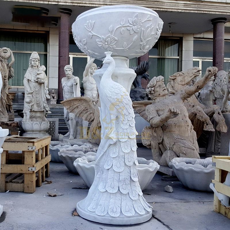 Natural Marble Nude Lady Statue Flowerpot For Outdoor Decoration