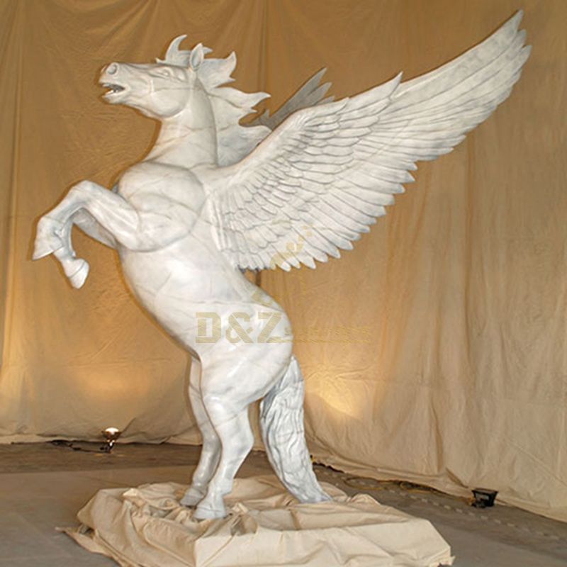 Modern Natural Marble Horse Statue Stone Sculpture