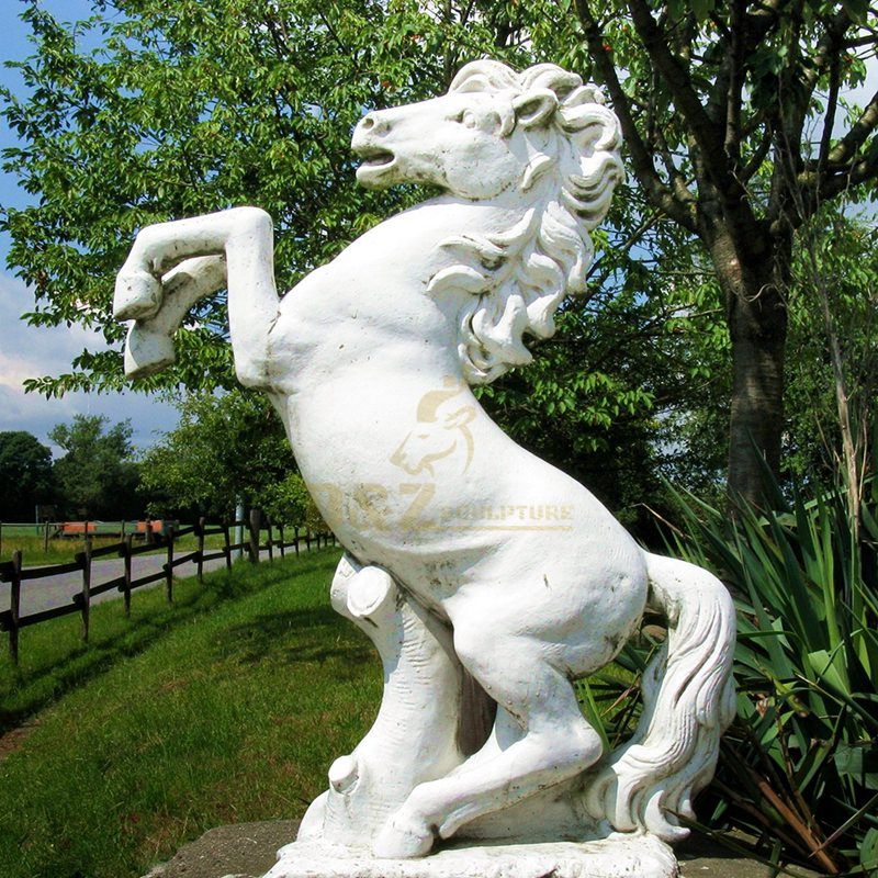 Hot Sale Carving White Marble Stone Seahorse Fountain Sculpture