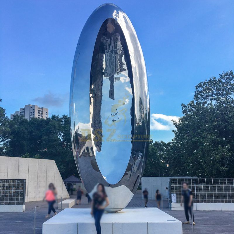 Mirror polish stainless steel sculpture