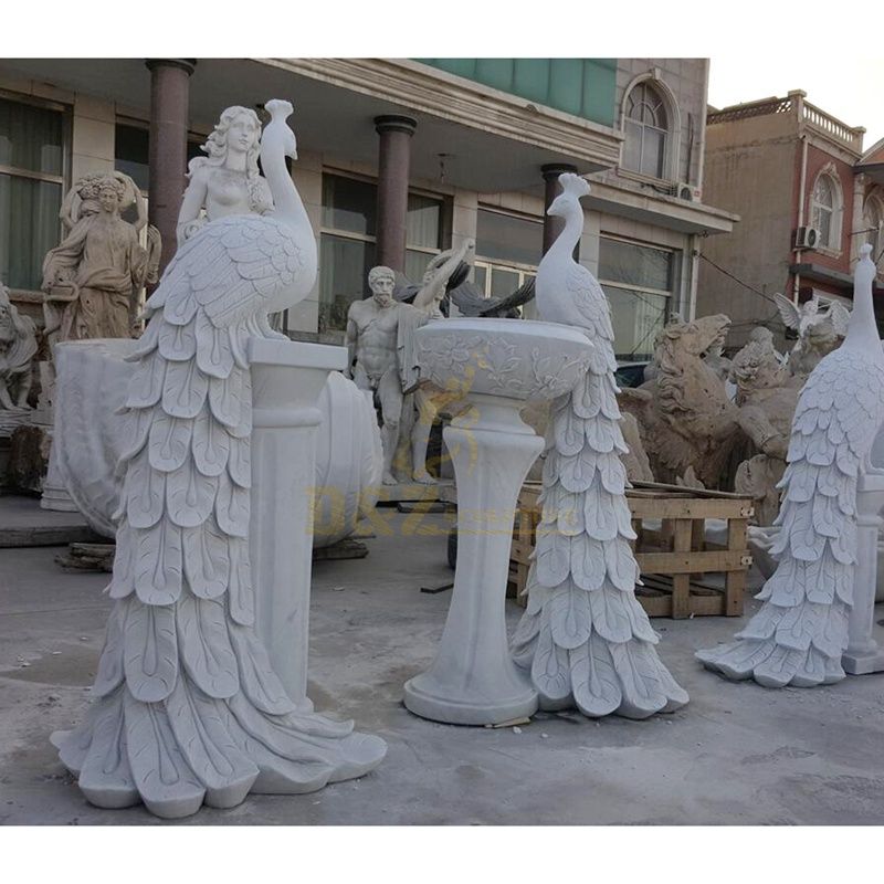 Outdoor Garden Decoration Chinese Stone Peacock For Carving