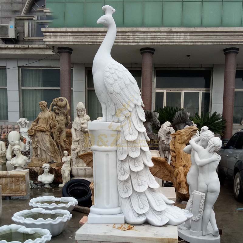 Outdoor Garden Decoration Chinese Stone Peacock For Carving